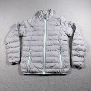 Trespass Jacket Womens XS Gray Packaway Puffer Lightweight Coldheat Outdoor
